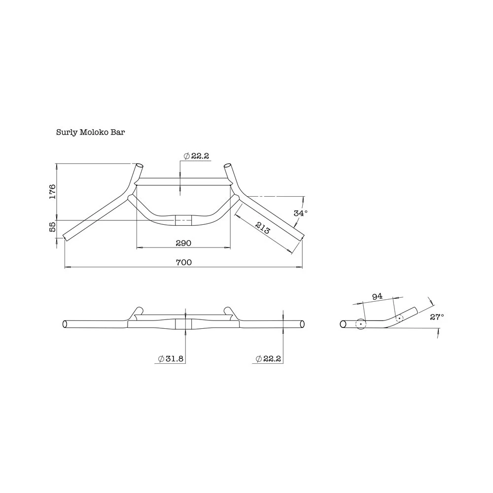 Titanium Alloy Bicycle Handlebar for Titanium Road MTB Bike Frame 22.2mm, 31.8mm Titanium Bike Parts Accessories