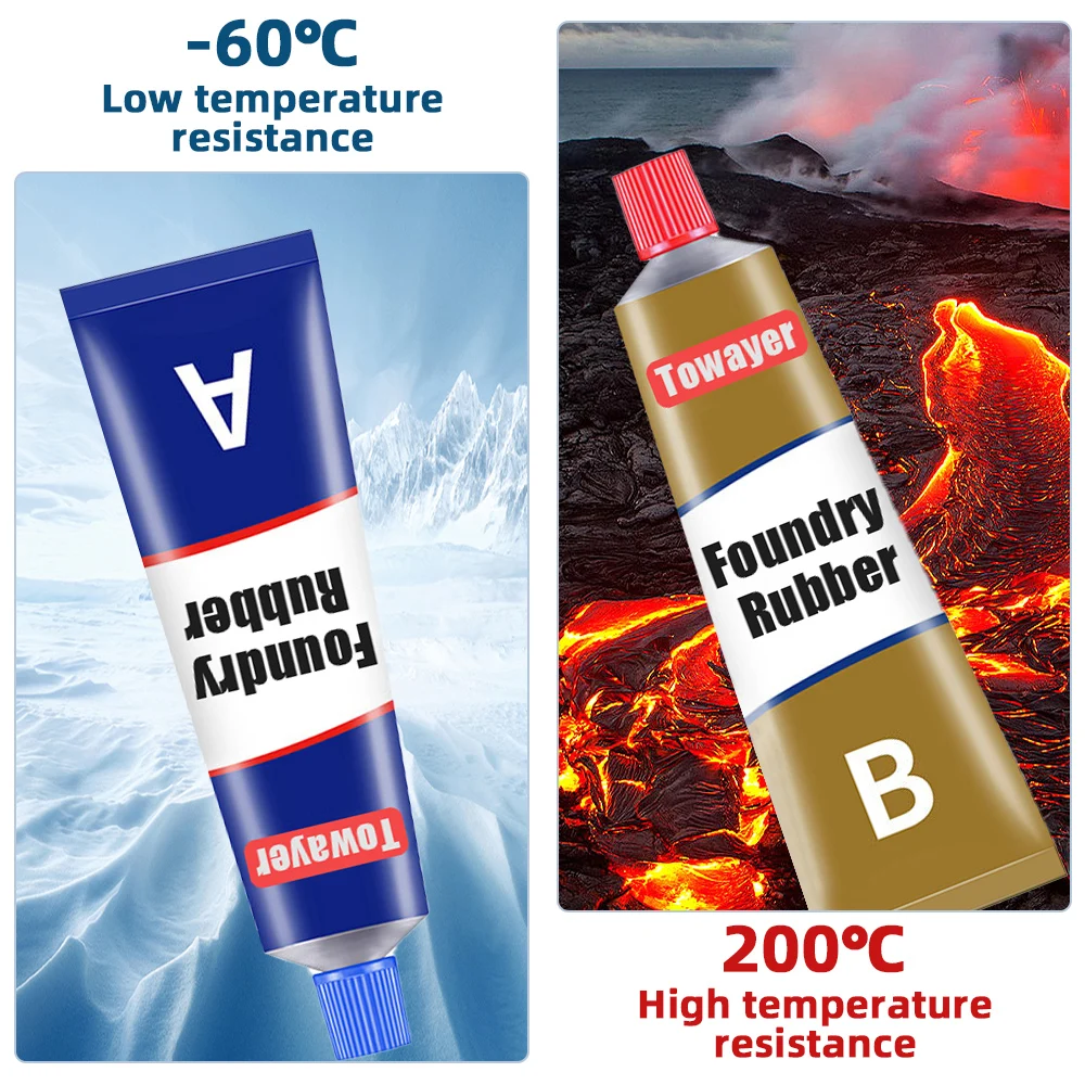 20/70g Metal Repair Glue Cast Iron High Strength Repairing Adhesive Heat Resistance Metal Repair Adhesive Agent Casting AB Glue