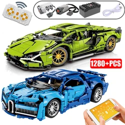 1：14 Technical Car Compatible 42115 Building Blocks OR Remote Control Super Speed Racing Sports Vehicle Bricks Toys For  Kids