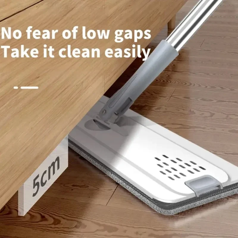 360° Rotation Flat Mop Squeeze and Superfine Fiber Pad Floor Cleaning Mop Lazy Wash Floor Mop Mops Household Cleaning Tools