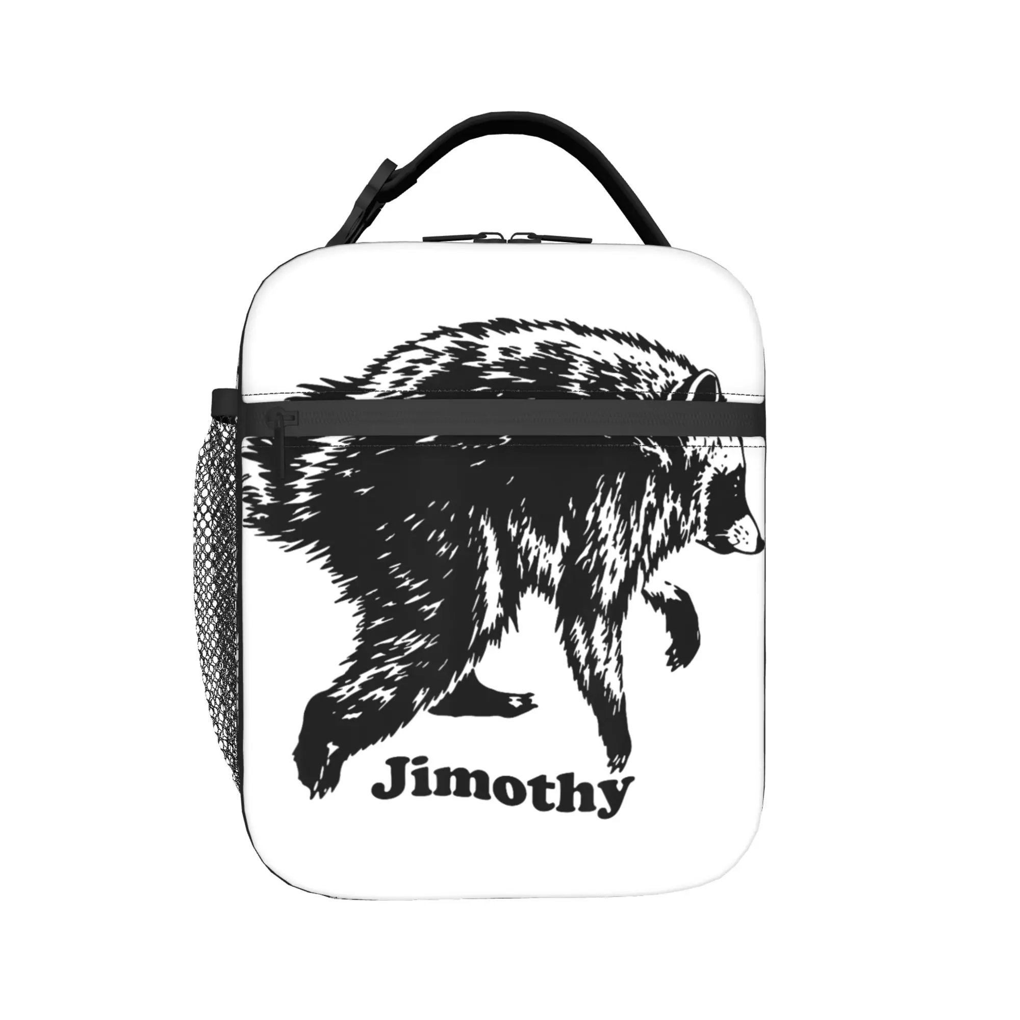 Jimothy Viral Raccoon Shirt Trash Panda Wildlife Insulated Lunch Bag Cooler Bag Meal Container  Tote Lunch Box Food Storage Bags