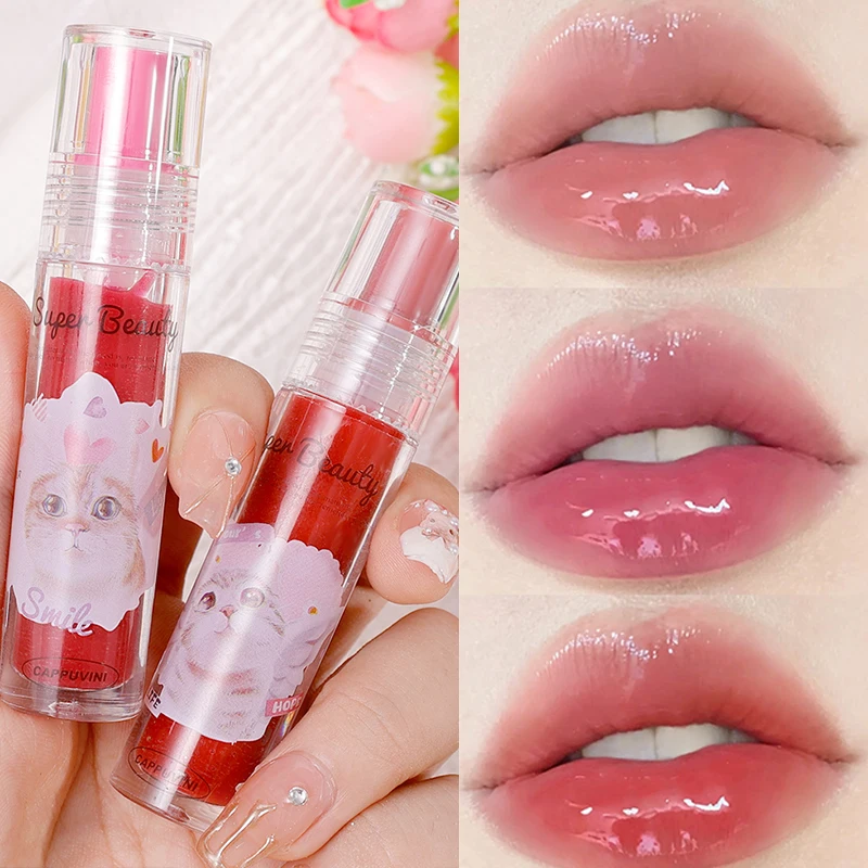 Gelee Spiegel Lip gloss befeuchten wasserdichte sexy flüssige Lippenstift Make-up dauerhafte Antihaft-Lippen praller Lippen tönung koreanische Kosmetik