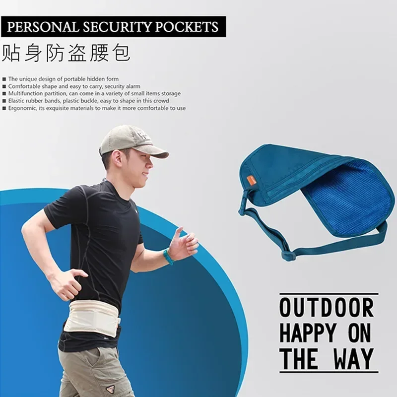 Nylon Ultra-Slim Travel Outdoor Sport Anti-Theft Bag Passport Packs Credit Cards Bags Hidden Safe Hiking Running Bags