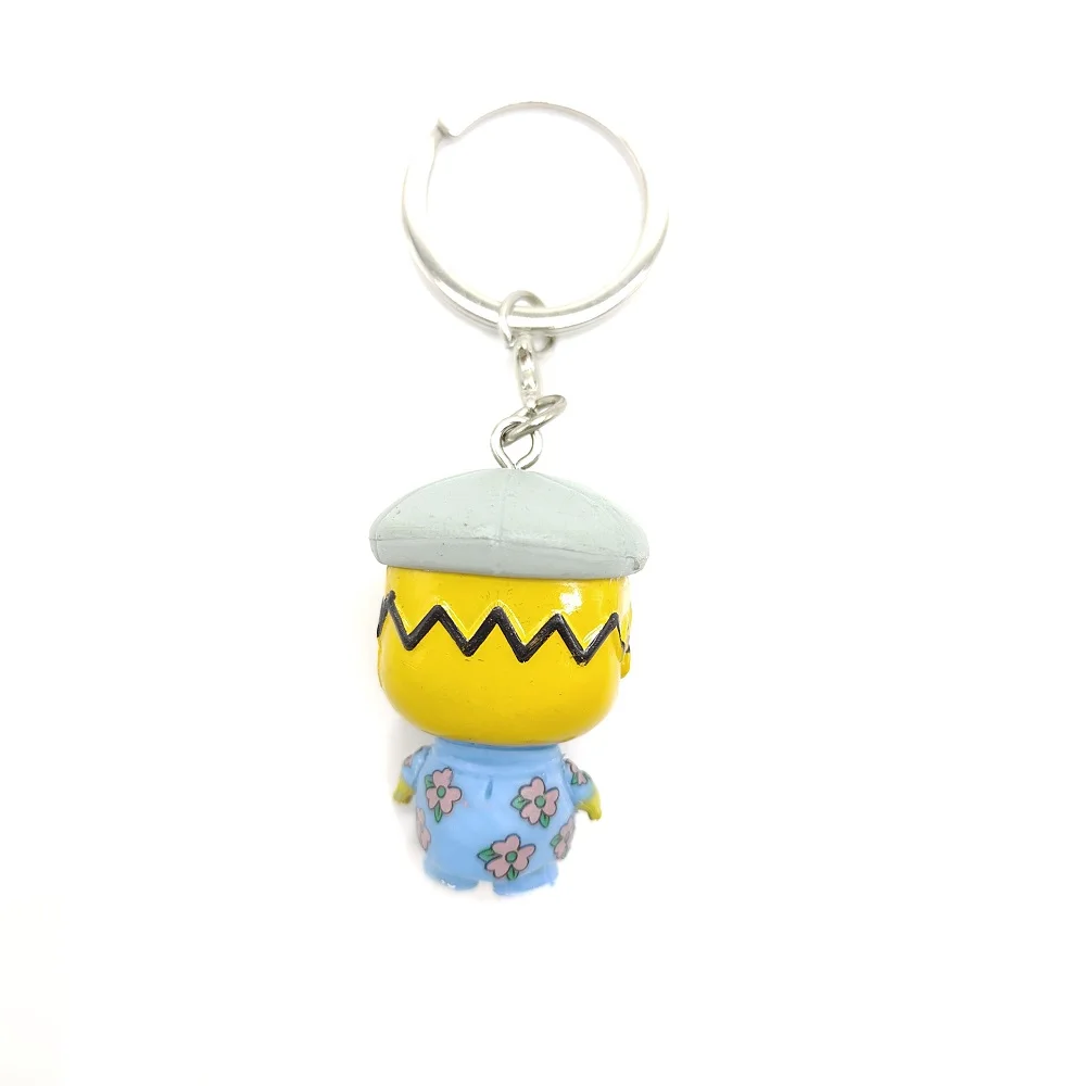 The Simpsons HOMER MUUMUU Pocket Keychain Action Figure Vinyl Figurine Doll Collection Model Toys Gift