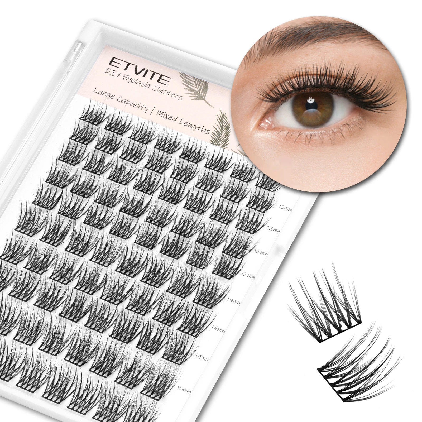 Segmented Eyelashes Volume Cluster Lashes DIY Eyelash Extension Mix Length C Curl Natural Individual False Eyelashes