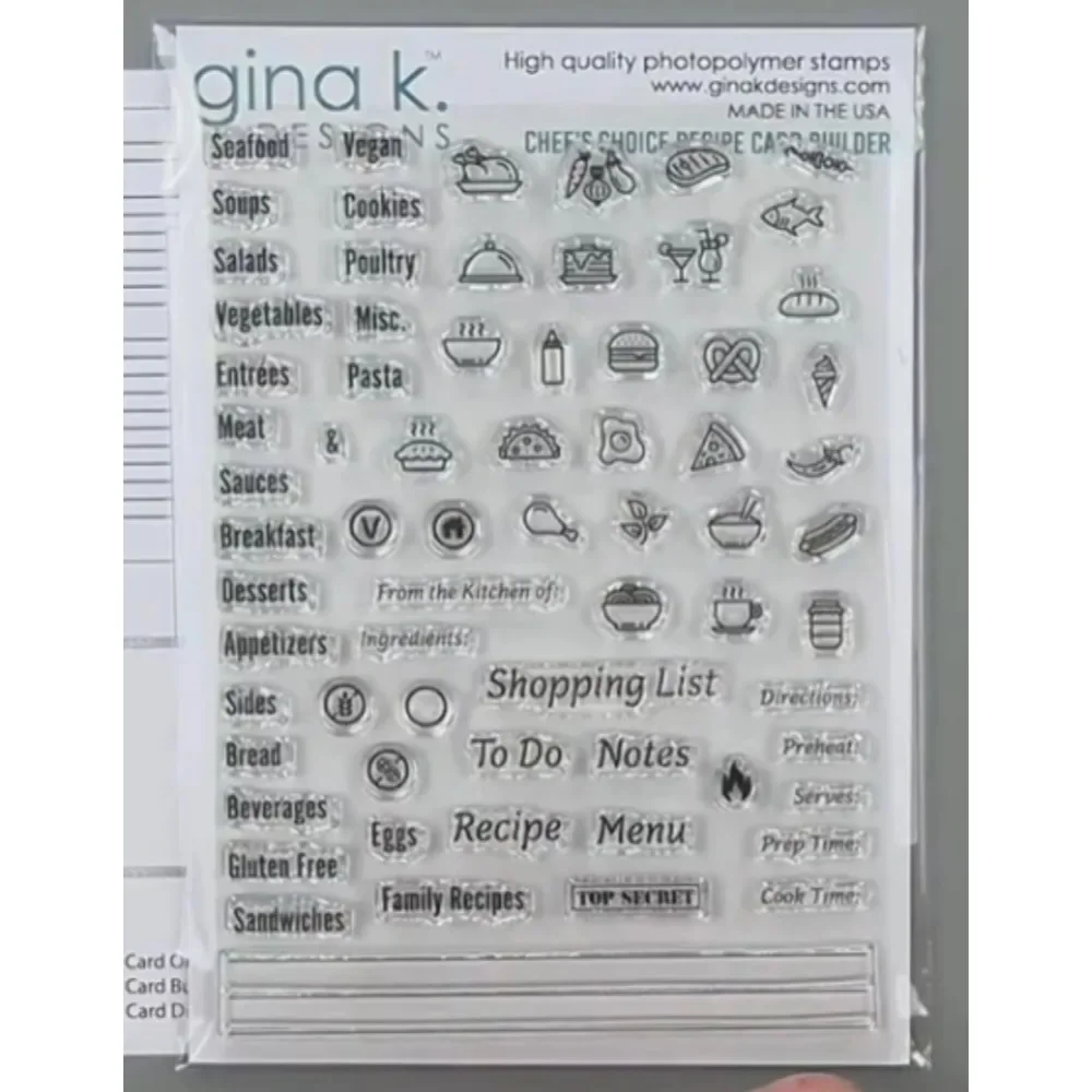 clear silicone stamps for DIY scrapbooking craft supplies stamp photo Burgers and Bread album card making