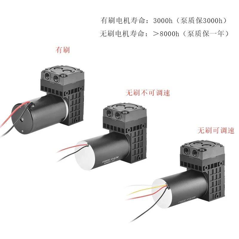 Pengpu miniature vacuum pump 12V oil-free high negative pressure pump pumping sampling brushless 24V pumping pump