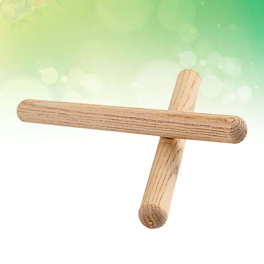 

2 pcs Mini Wooden Drumsticks Unpainted Eco Friendly Rhythm Sticks For Beginners Practice Drum Accessories Light Brown