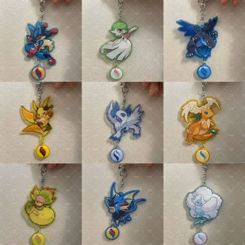Image of Lucario Gardevoir Mega Charizard Lugia Venusaur Acryl-Schlüsselanhänger Taschenanhänger Sammlerstück Deko-Accessoires Exquisite Fan-Geschenke
