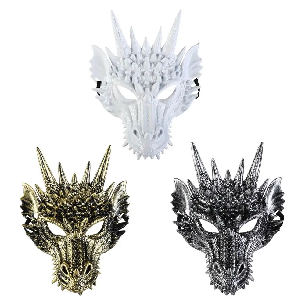 Accessoires de fête pour femmes et hommes, décoration d'halloween et du nouvel an, mascarade de dinosaure, accessoire de Cosplay, masque Anime, masque de Dragon