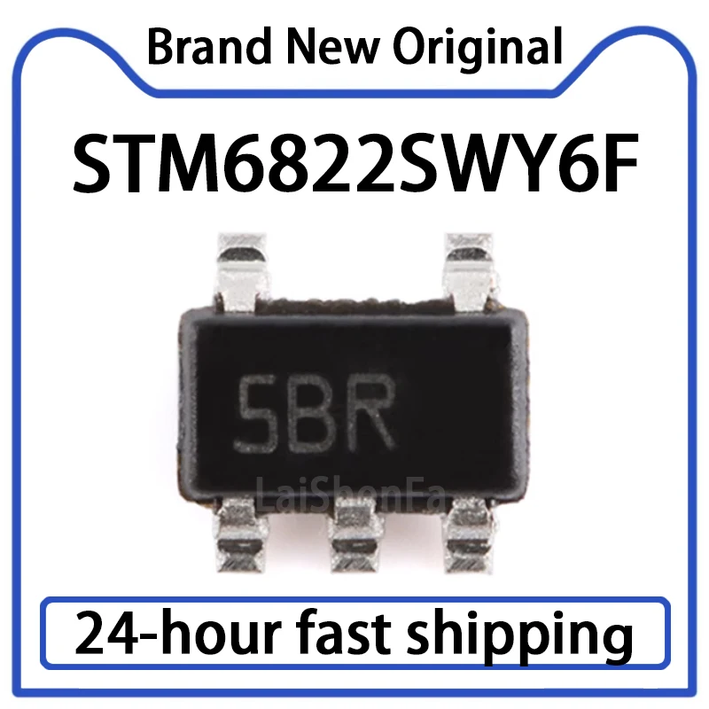 5PCS STM6822SWY6F SOT-23-5 Original 5-pin Monitor with Timer and Button Reset in Stock