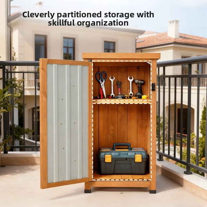 Storage Cabinet Outdoor Rainproof Sunscreen Crack Locker Outdoor Locker
