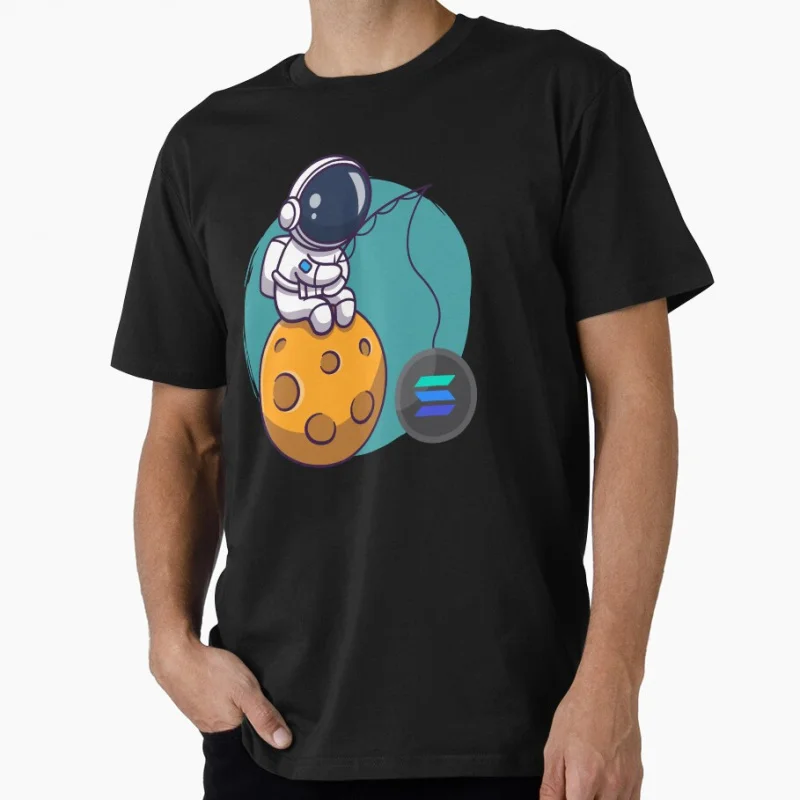 

Crypto astronaut - Solana to the moon Crypto Token Cryptocurrency Blockchain Wallet HODL Gift T shirt Large size Tops S-6XL