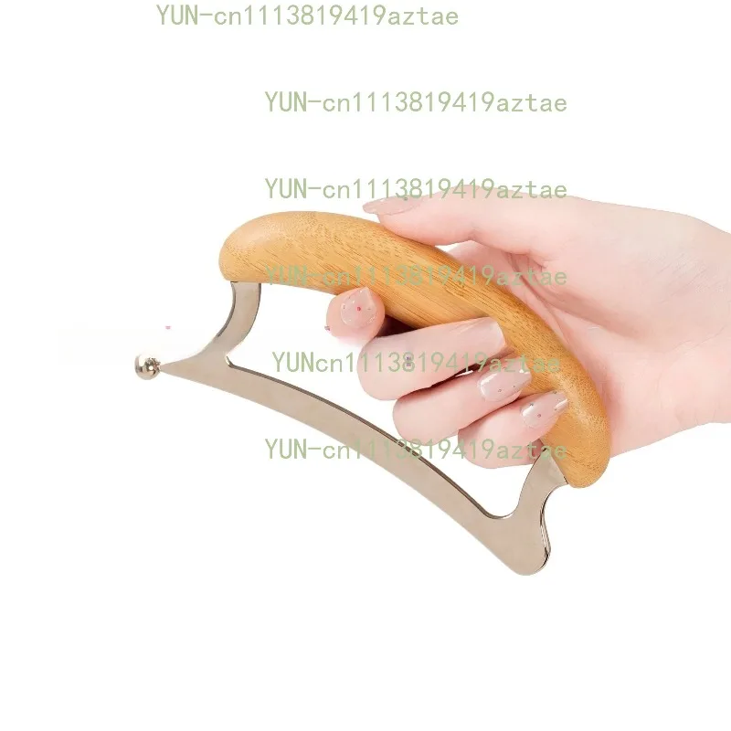 Stainless Steel Film Cutter with Natural Bamboo Wood Handle, Household Hand‑Use Utility Cutting Knife