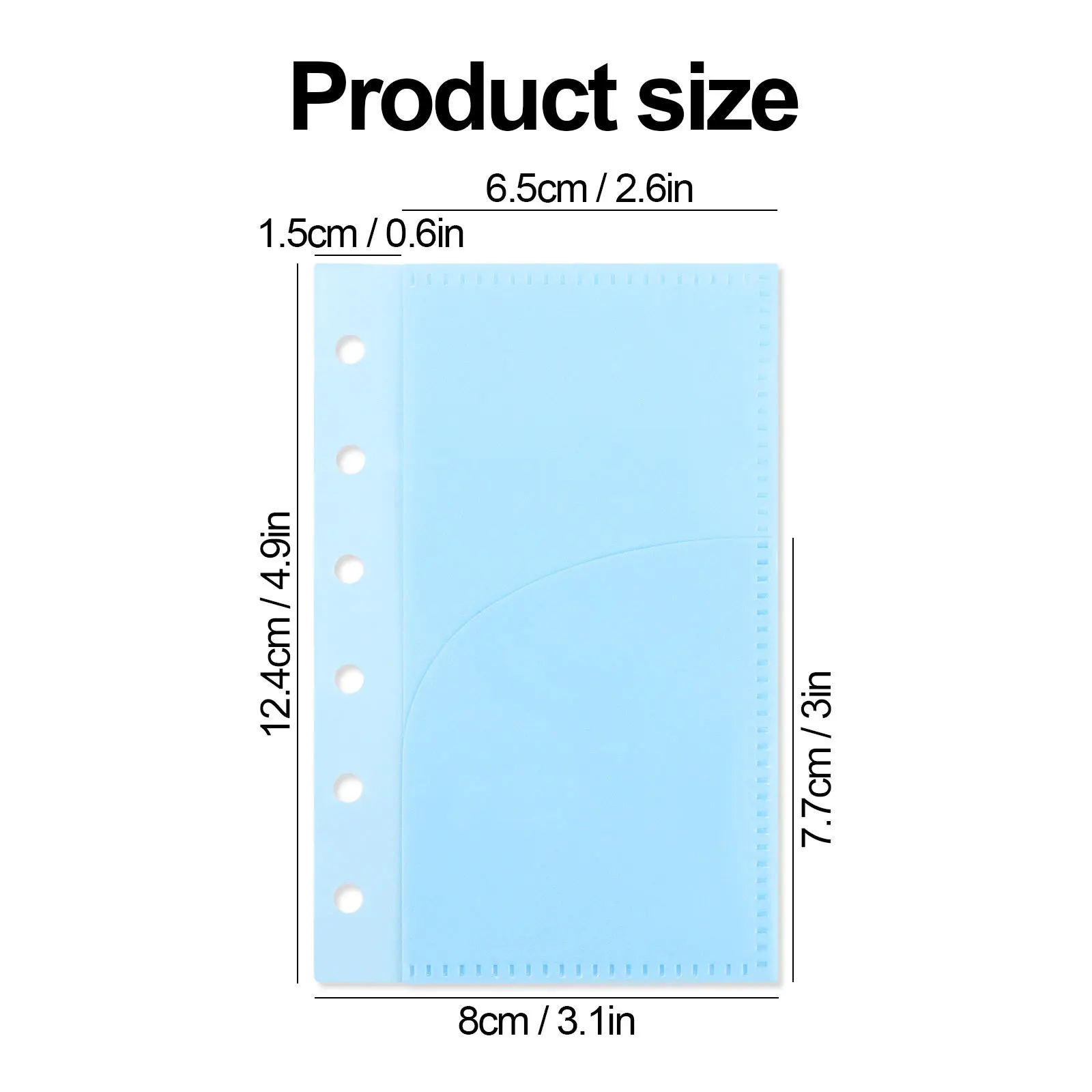 A7 Binder Notebook Accessories Removable Notebook Book Core 6-hole Cash Budget PP Bag Office Stationery