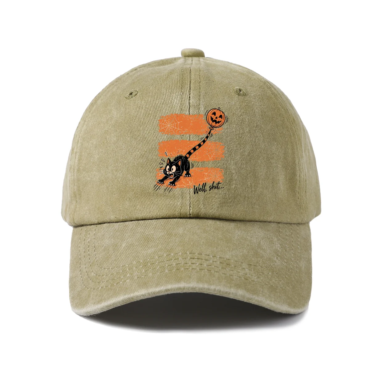 Expressive Slogan Graphic Graphic Baseball Cap, Vintage Washed Adjustable Unisex Dad Hat, Casual Gift