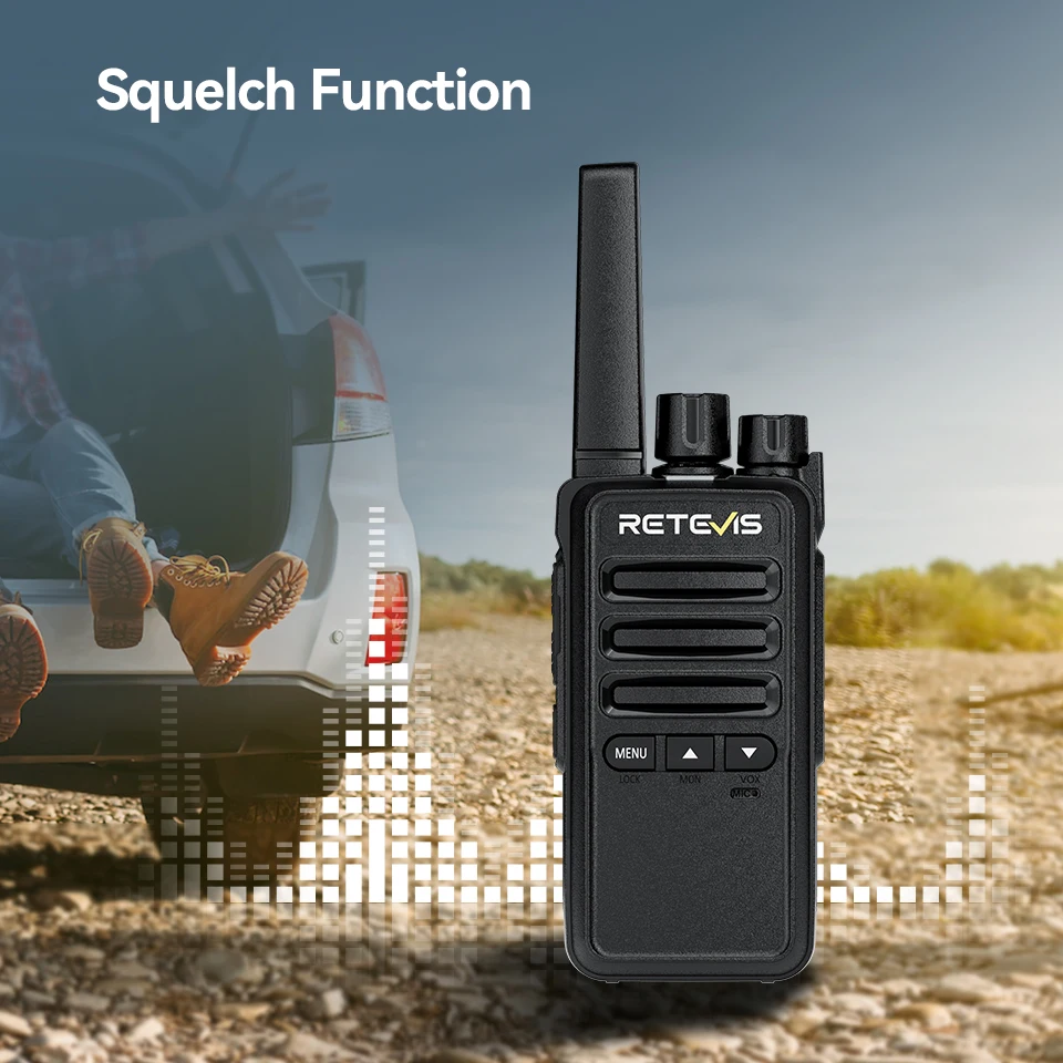 Retevis RT668B Walkie-Talkie PMR446 FRS Lizenzfreies 2er-Set Walkie-Talkies Kommunikations-Intercom Tragbar für Restaurant Camping – Detail 9