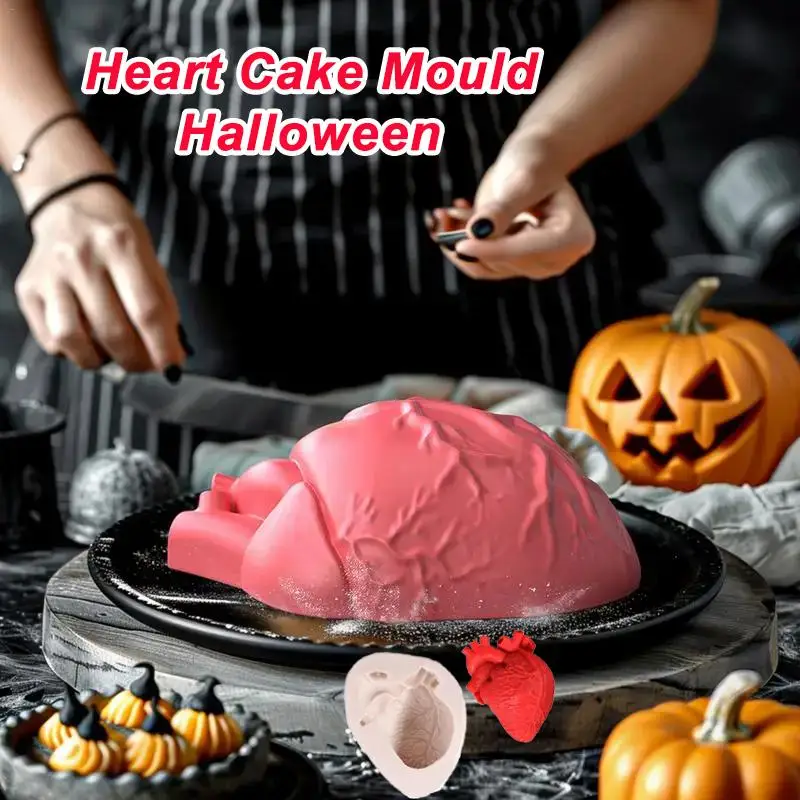 Silicone Mold Halloween 3D Human Heart Mold for Fondant Cake Chocolate  Mould Candle Craft Molds  Silicone Anatomical Heart Wax