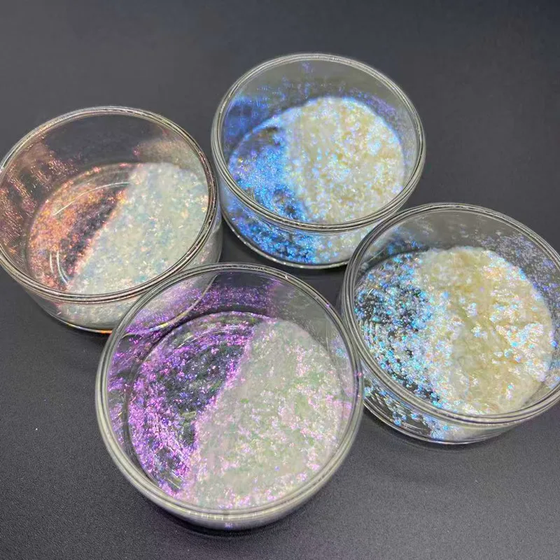 Бриллиантовые Блестки для ногтей в виде Хамелеона, единорога, 20 г, 6 цветов, радужные перламутровые опаловые хлопья для ногтей, непрерывные мерцающие блестки