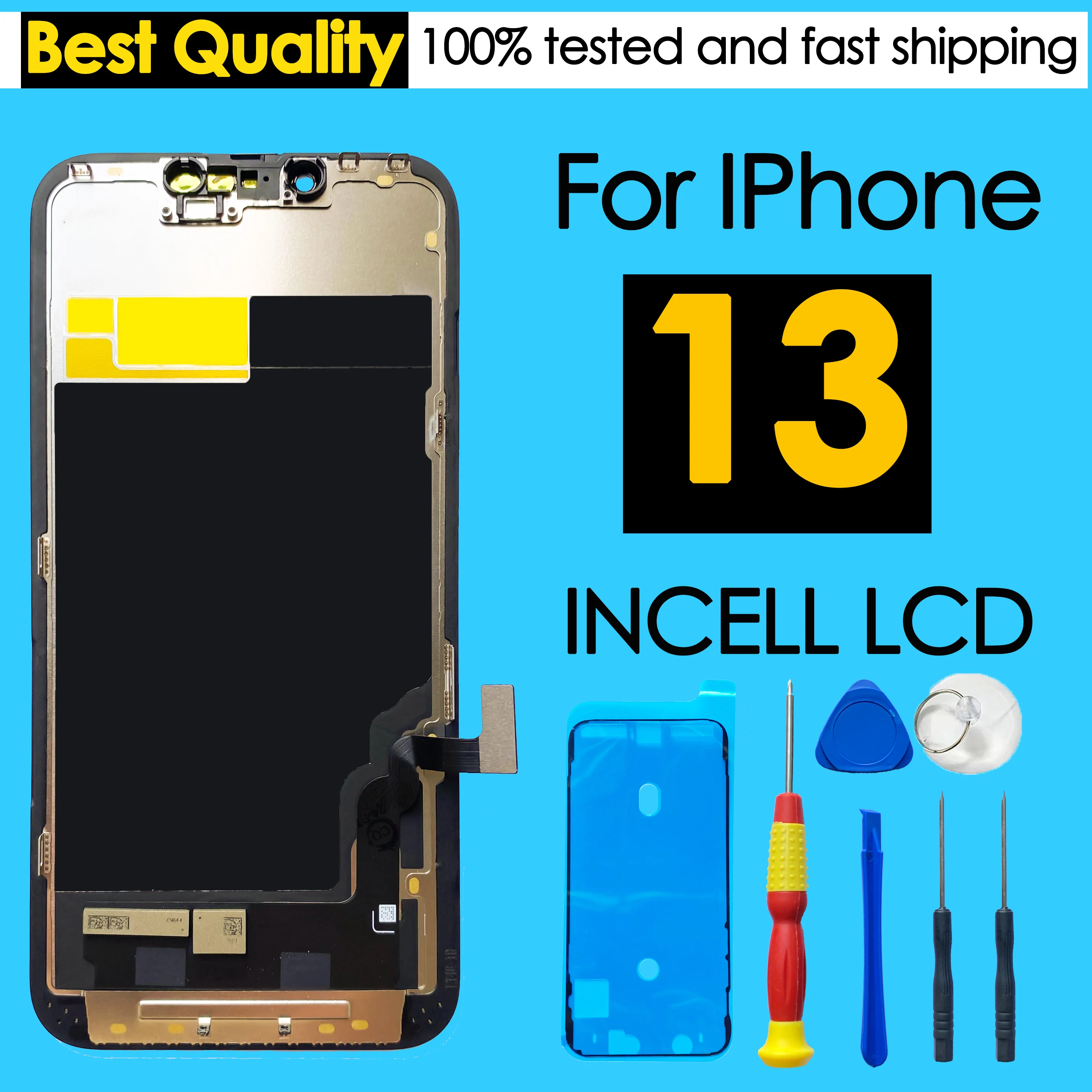 Best Choice incell LCD สําหรับ iPhone 13 หน้าจอเปลี่ยนโทรศัพท์มือถือจอแสดงผล Touch Digitizer กระจกแตกซ่อมเครื่องมือขายส่ง