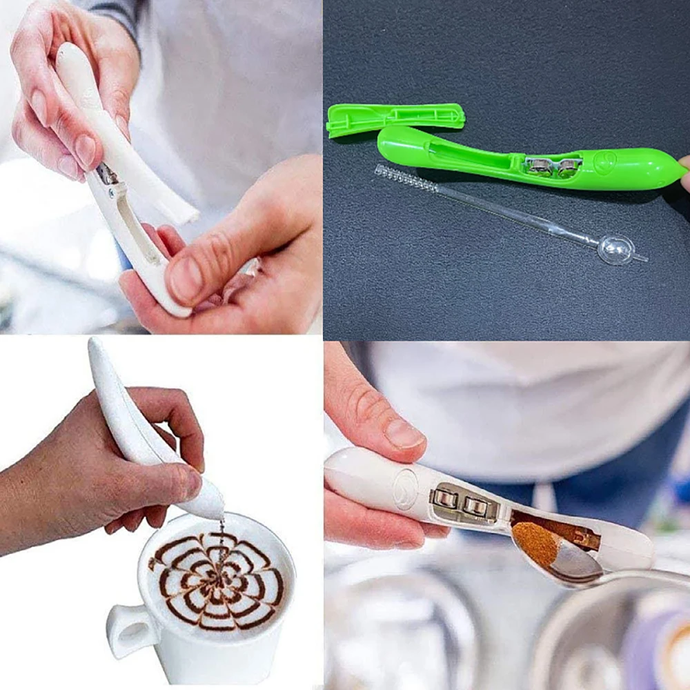 Electrical Coffee Pen Spice Pen Cake Electric Grid Art Pen Latte Milk Art Pen Cake Decoration Pen Coffee Maker Tools Kitchen