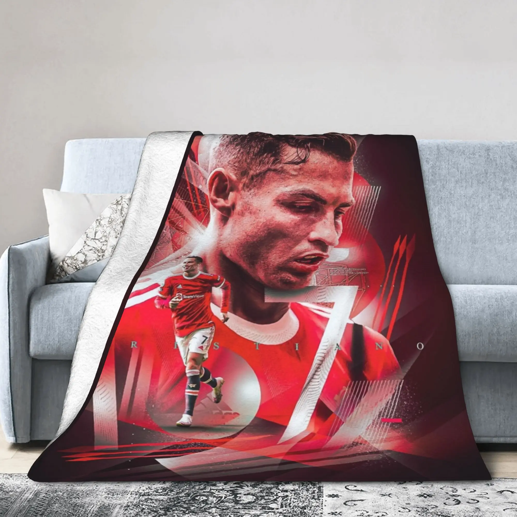 Cr7 Special Fleece Throw Blankets  Blanket for Sofa Car Soft Bedroom Quilt,