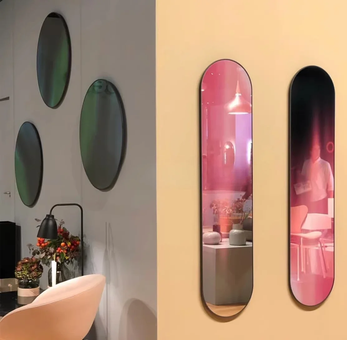 Mirror color gradual change full body mirror decorative mirror, wall hanging atmosphere