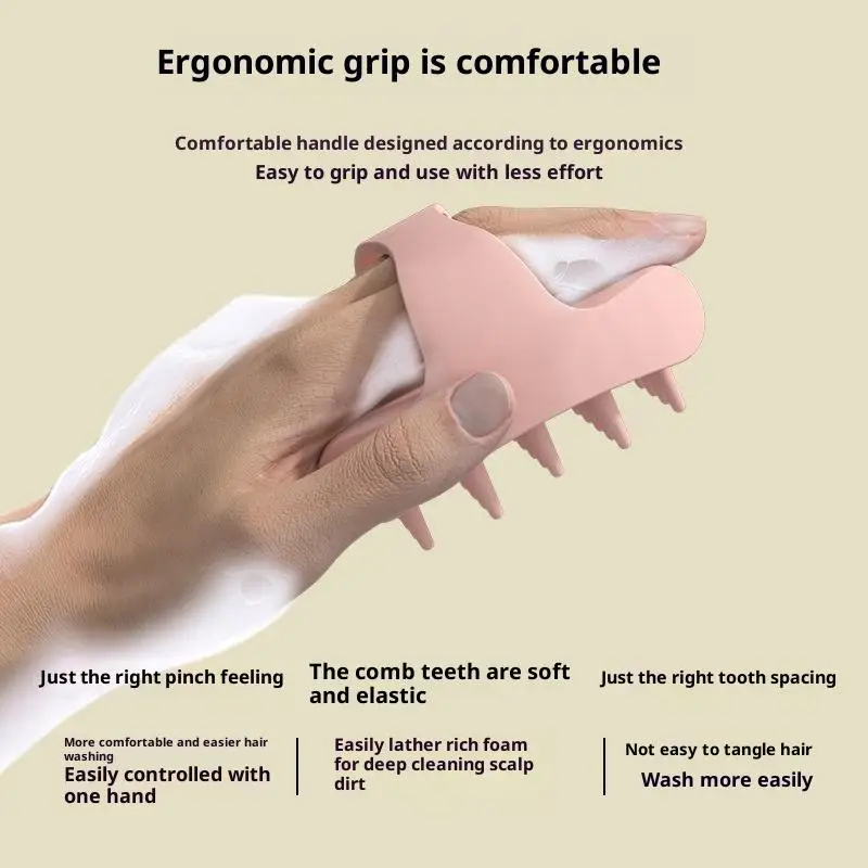 

Shampoo Brush Head Scalp Massage Comb With Handle Hair Washing Comb Body Massage Brush Bath Shower Brush Salon Hairdressing Tool