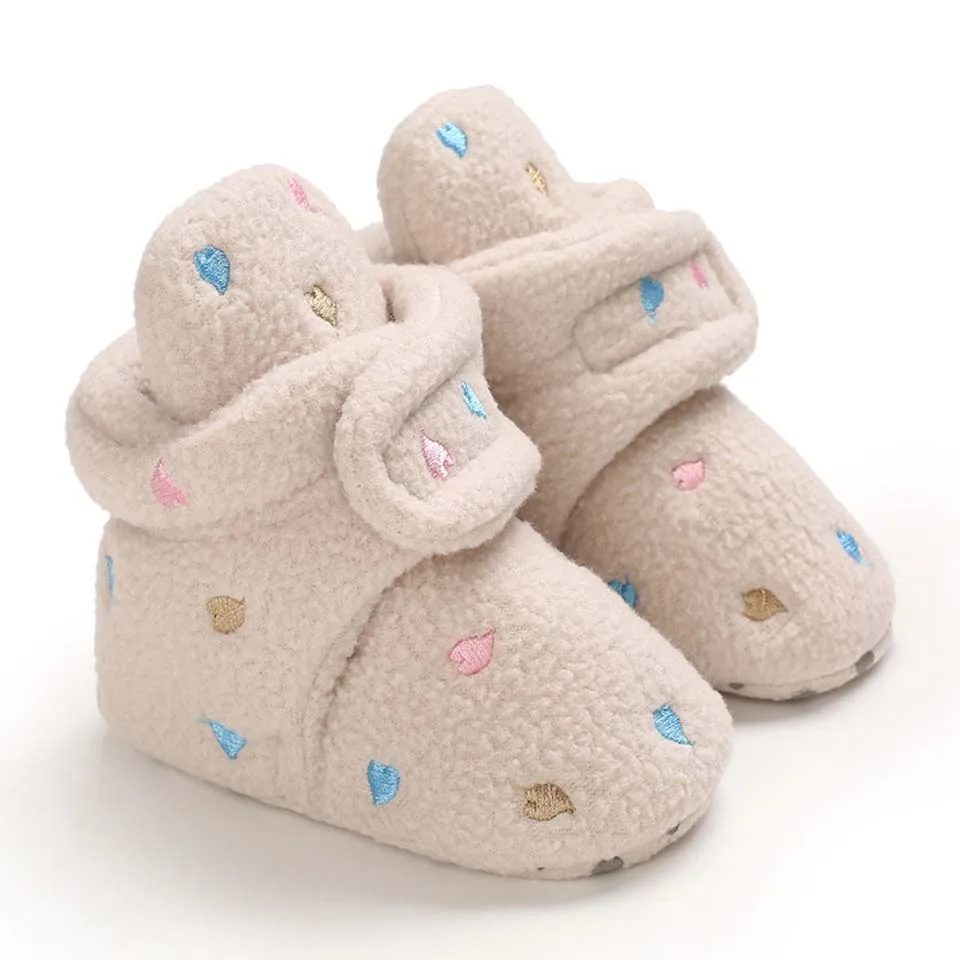 

Winter baby cotton shoes 0-6-12 months soft bottom plus velvet thick warm toddler shoes 0-1 year old baby shoes