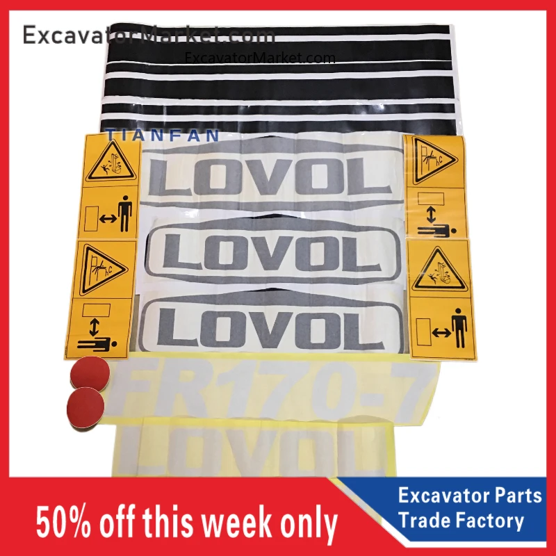 

Для экскаватора детали для Foton Lovol Fr65/70/80/85/150/210/220-7 Полный автомобильный стикер аксессуары для экскаватора