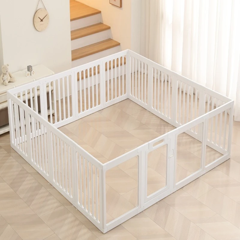 

Детский манеж с защитными воротами и игровым ковриком — регулируемый игровой двор для малышей, разделенник для детской комнаты в помещении, мягкая зона для ползания для дома