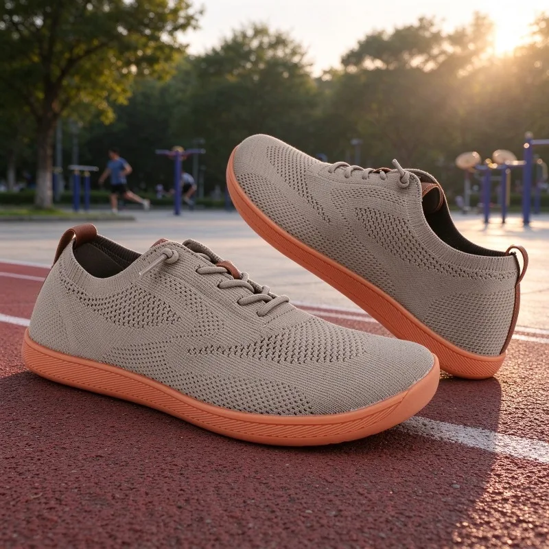 Men's fashion new wide-headed barefoot casual shoes multi-functional fitness sneakers outdoor light and breathable men's shoes