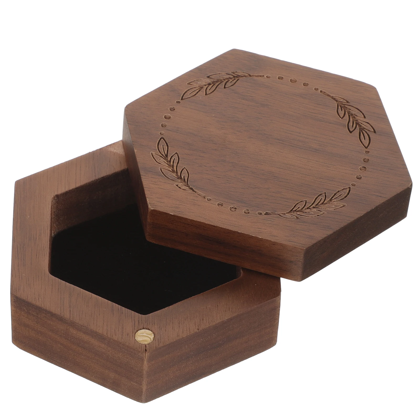 

Wood Ring Box Large Capacity Portable Rustic Style Wooden Jewelry Storage Case Wedding Proposal Engagement Ring Holder