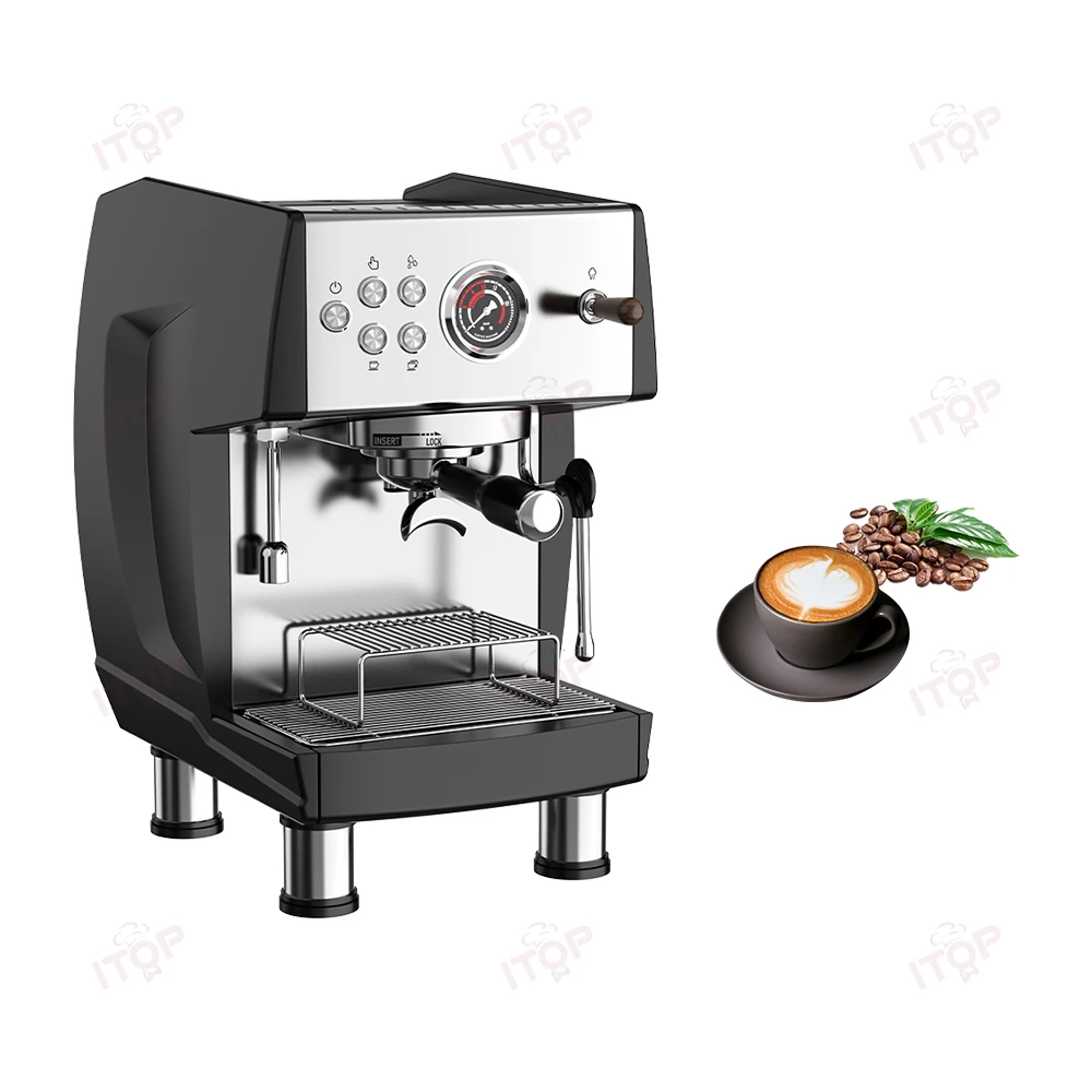

Gold Seller Wholesale Cappuccino Express Coffee Maker Espresso Commercial Semi Automatic Coffee Machine with Imported Pump