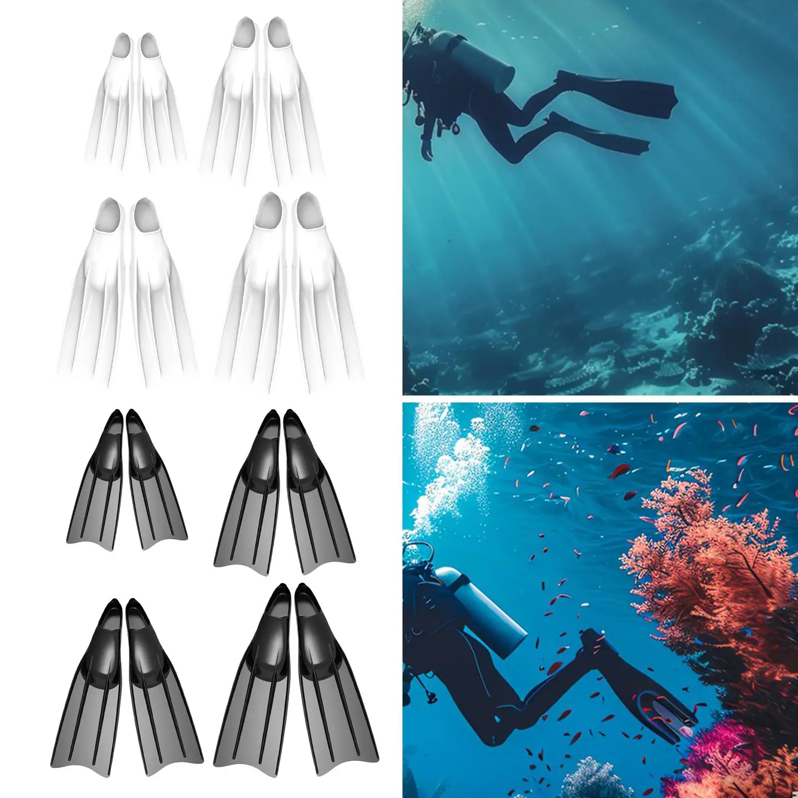 

Ласты для подводного плавания для мужчин и женщин, дорожная обувь для плавания, силиконовые длинные ласты, ласты для плавания