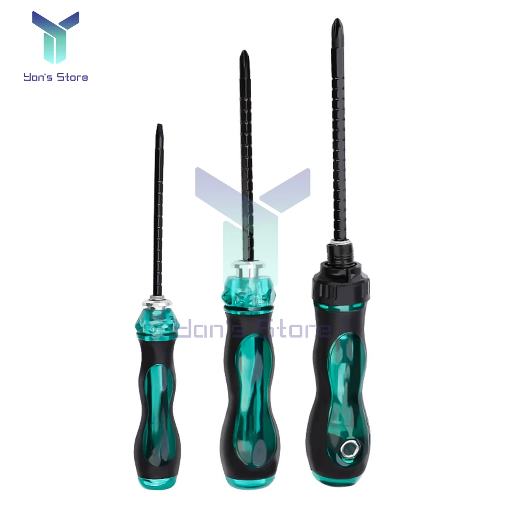 Tuốc nơ vít chống trượt gia dụng chữ thập nam châm có thể điều chỉnh độ dài kép đa năng để sửa chữa tay