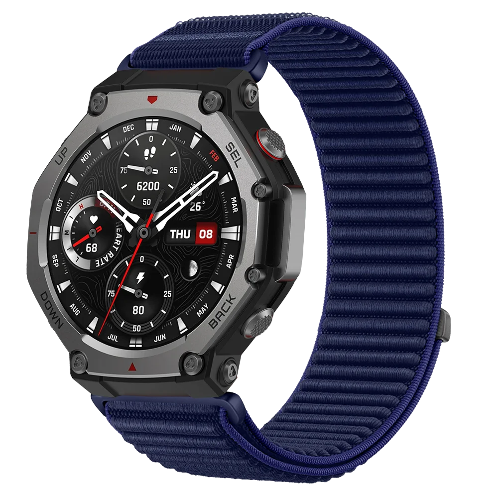 الفرقة ل Amazfit T-rex 3 2 1 الرياضة النايلون جديلة تنفس معصمه ل Amazfit T-rex 1 2 3 العالمي الرجال النساء الذكية الفرقة