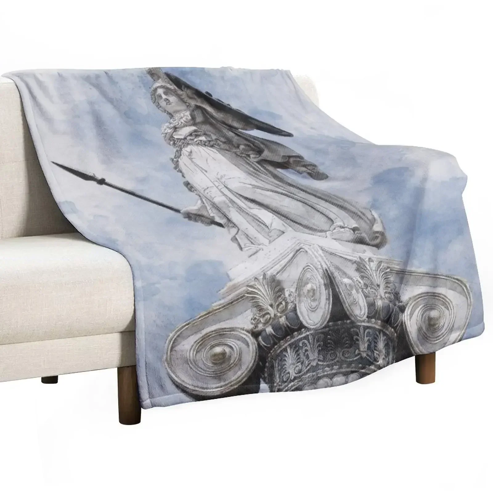 Classic greek statue Athena Throw Blanket Luxury Soft Plush Plaid Blankets