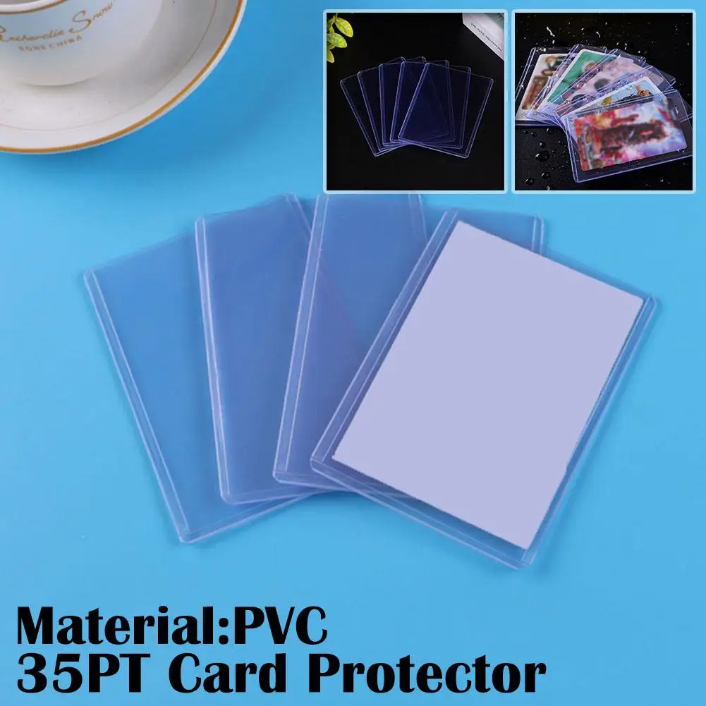 1/10/25Pcs 35PT Transparent PVC Card Sleeves Game Card Hard Plastic Card Sleeves Card Protective Folder Holder Card Protector