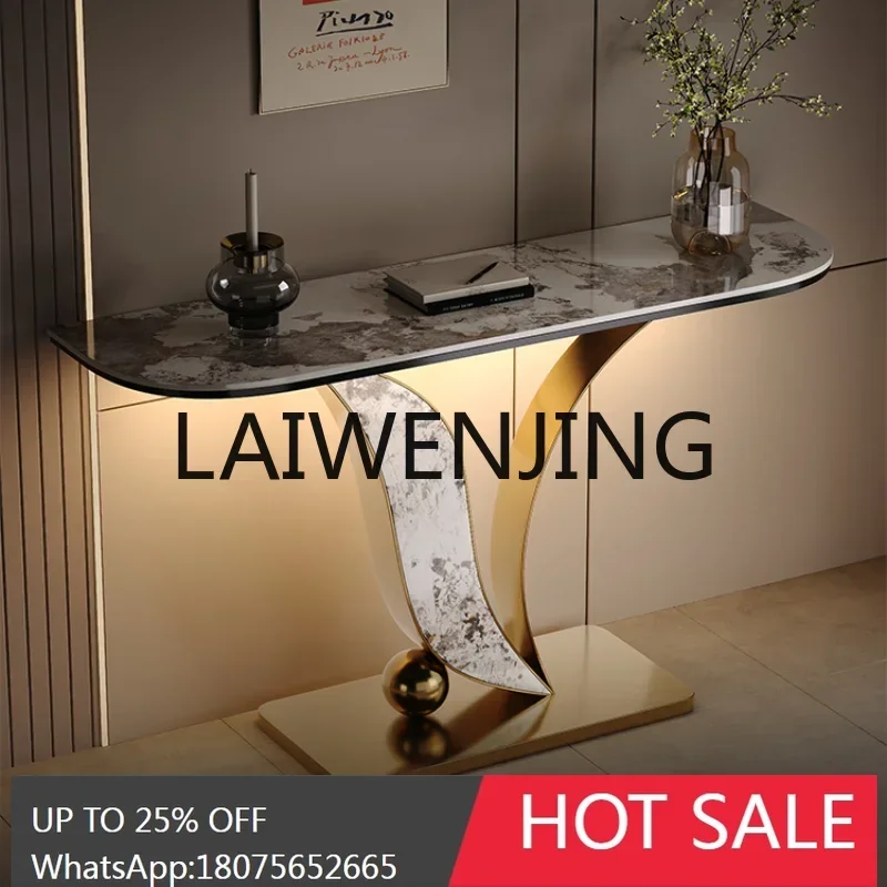 

Italian-Style Light Luxury Stone Plate Console Wall-to-Door Modern Minimalist Decorative Strip