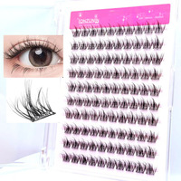 LONZUNIN Hot Sales Faux Mink Soft Wispy Fake Lashes 5D Fluffy No Glue Eyelashes