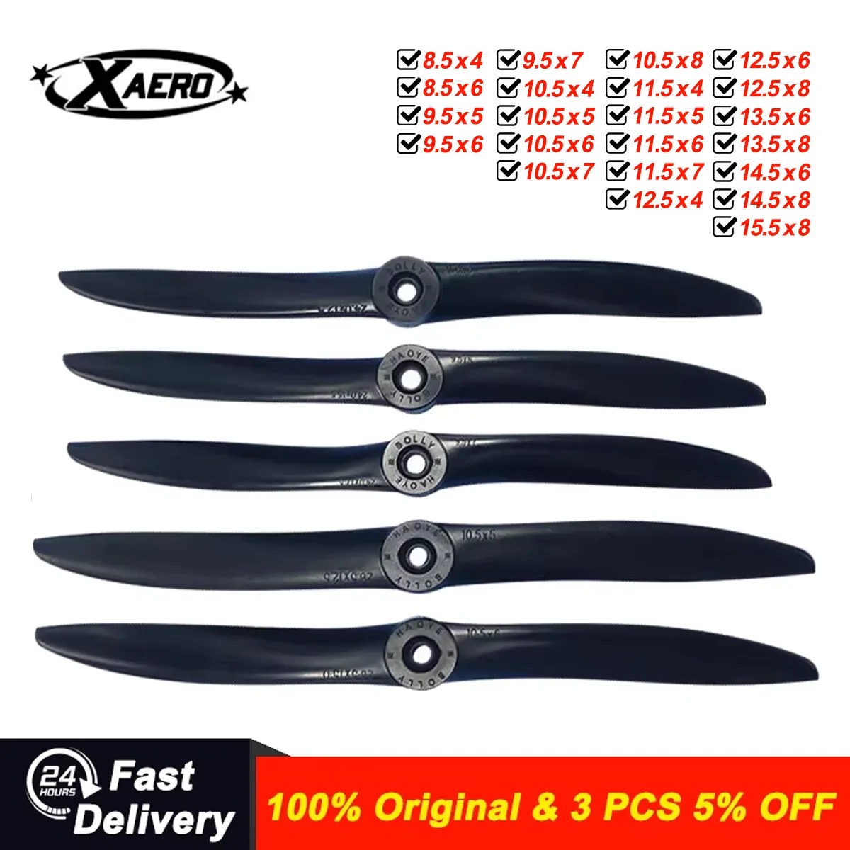 

RC Model BL Propeller 8.5-11.5 Inch for Glow Engines,Replacement DIY Airplane Accessories XAERO 1PC Durable Plastic Propellers