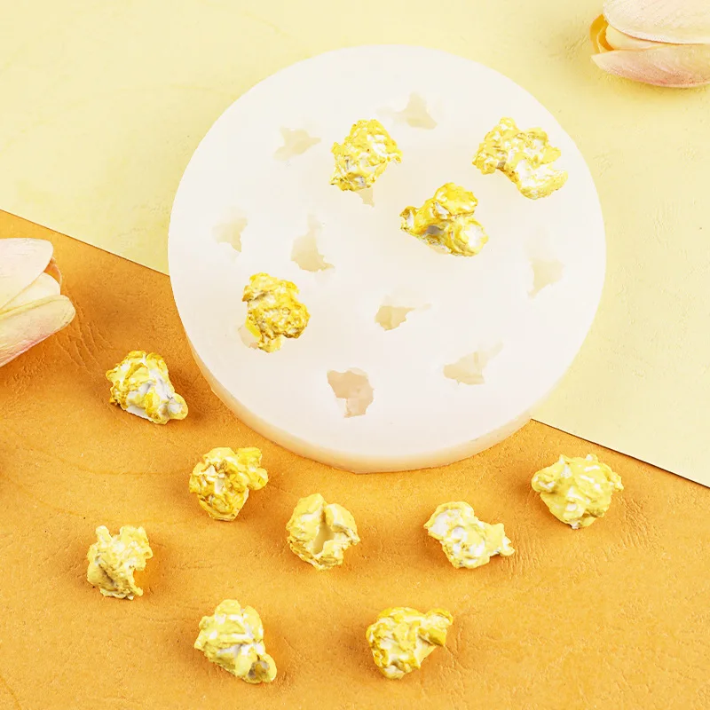 3D Silicone Candle Mold Popcorn Creative Design Scented Candle Cup Diy Decoration American Popcorn Handmade Baking Gadgets