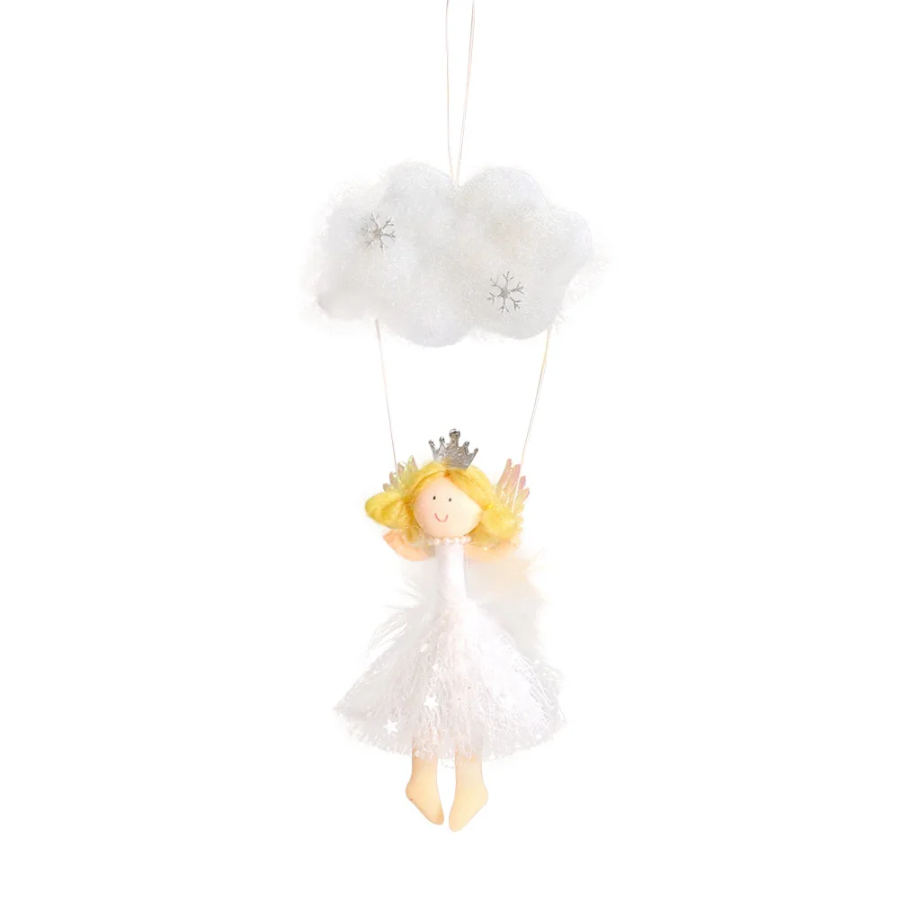 

Adorable Angel Christmas Decorations Desktop Ornaments Festive Holiday Gift White Romantic Party Decoration Table Home Decor