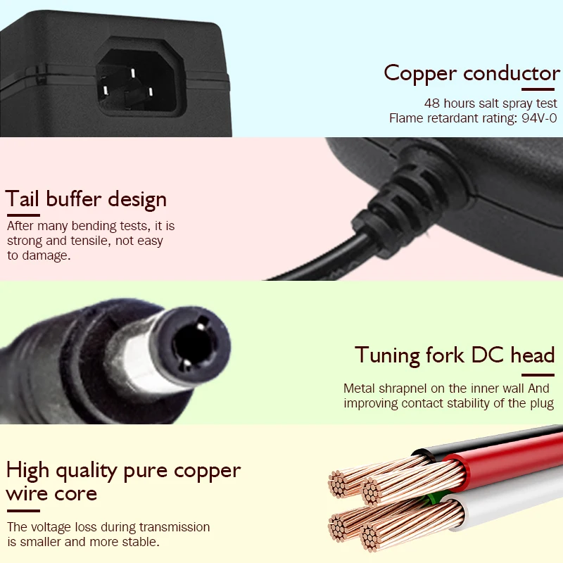 Imagem -04 - Transformadores de Iluminação Adaptador de Alimentação Carregador Conversor para Led Strip Light ac 100v240v para dc 5v 12v 1a 2a 3a 5a 6a 8a 10a