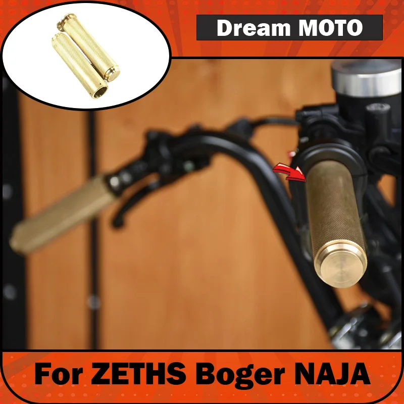 【Premium】For Motorcycle modification vintage brass handlebars, non-slip metal handlebar covers ZETHS NAJA Boger 22mm handlebars