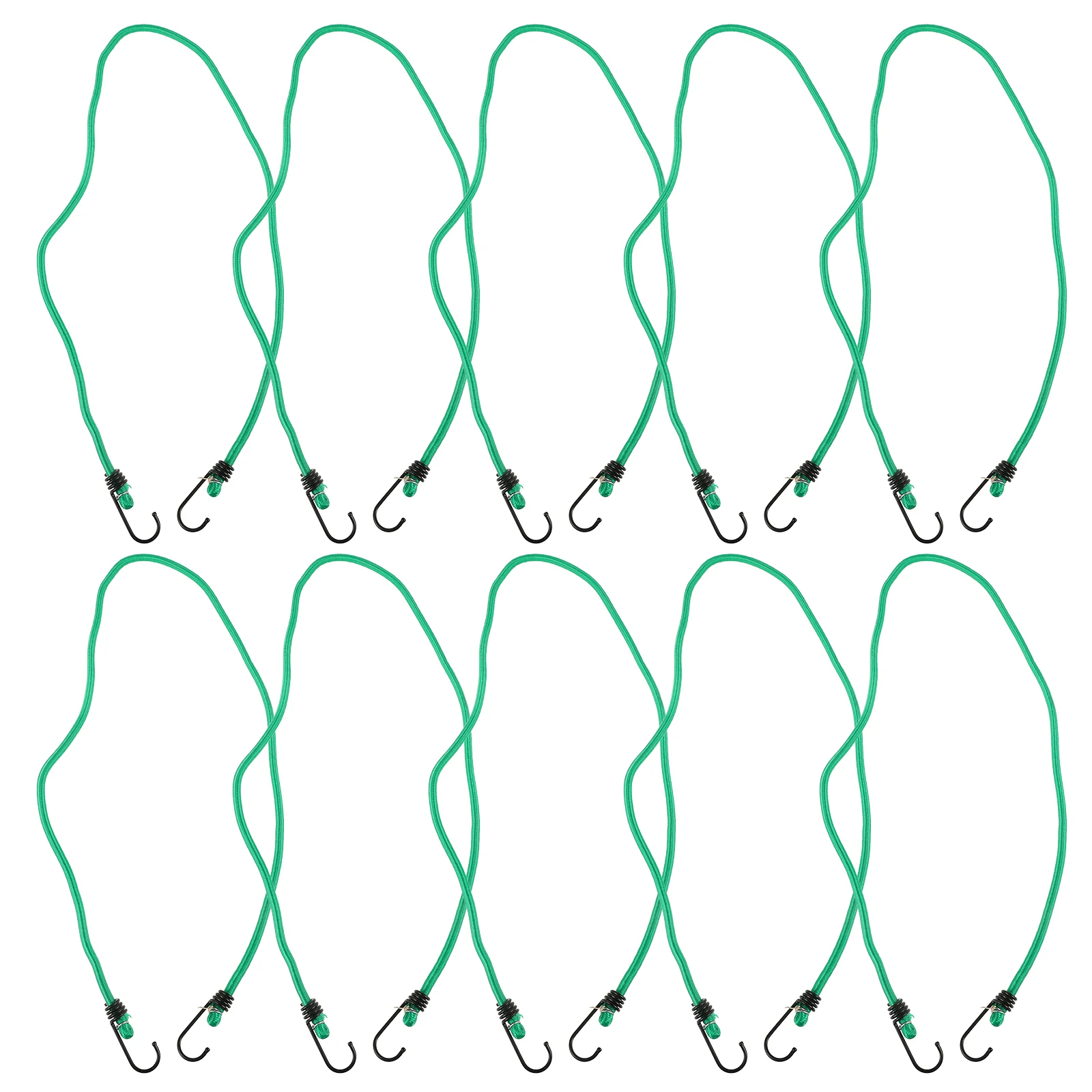 

10pcs Bungee Cords with Hooks High Elasticity Elastic Rope for Travel Camping Outdoor Luggage Fixing Strong Durable Cord Hiking