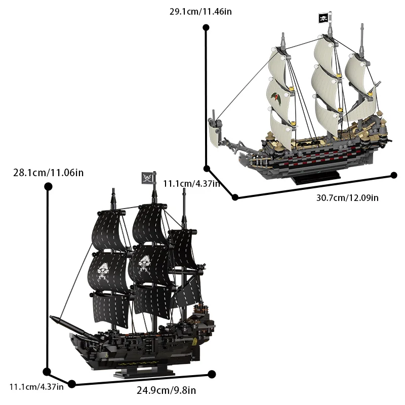 

1055 шт. Moc Pirate Series Royal Navy Ghost Ship Silent Mary, строительные блоки, креативная сборка, кирпичи, игрушки, детские образовательные подарки