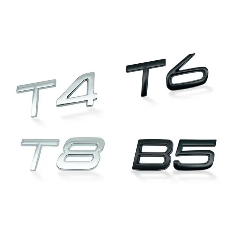 3D ABS T4 T5 T6 T8 AWD B3 B4 B5 B6 B8 Letter Logo Car Rear Tail Trunk Fender Sticker For Volvo V40 V60 C30 S60L S80L XC40 XC60