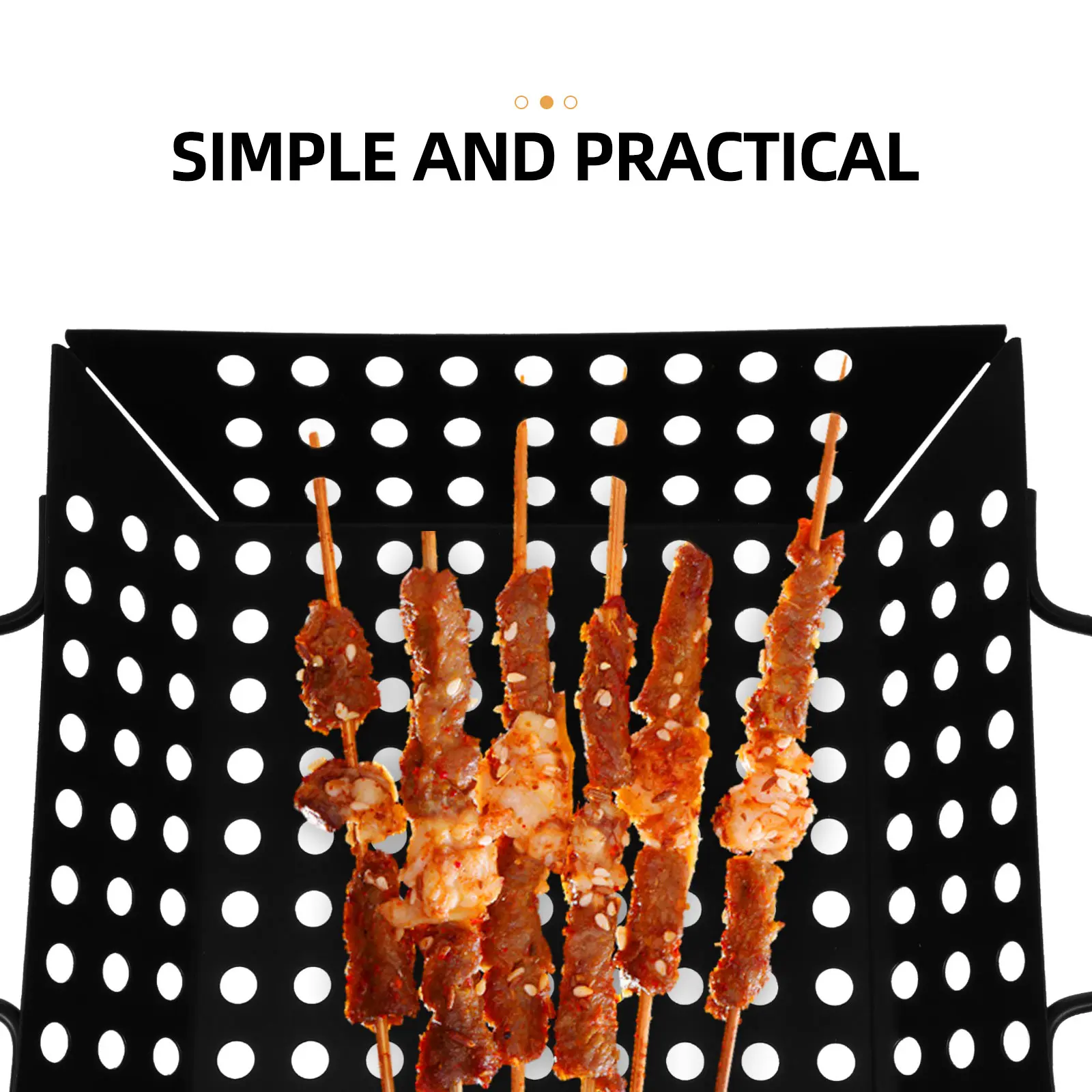 

Non Stick Pan Large Capacity Carbon Steel Painted Tray for Meat Broiling Vegetable Baking Outdoor Barbecue Accessories